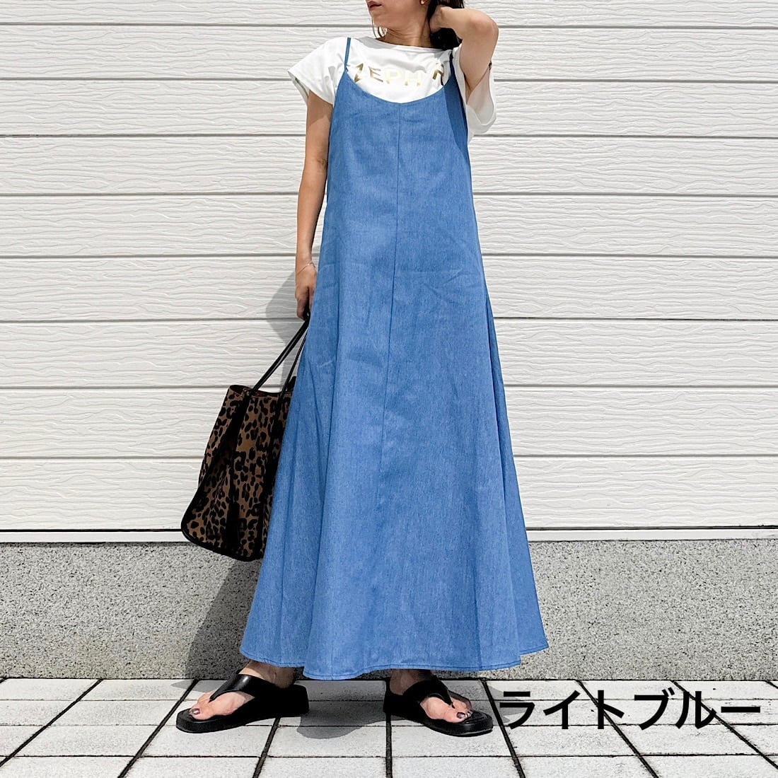 WEB限定アイテム】デニムキャミワンピース | Q♡