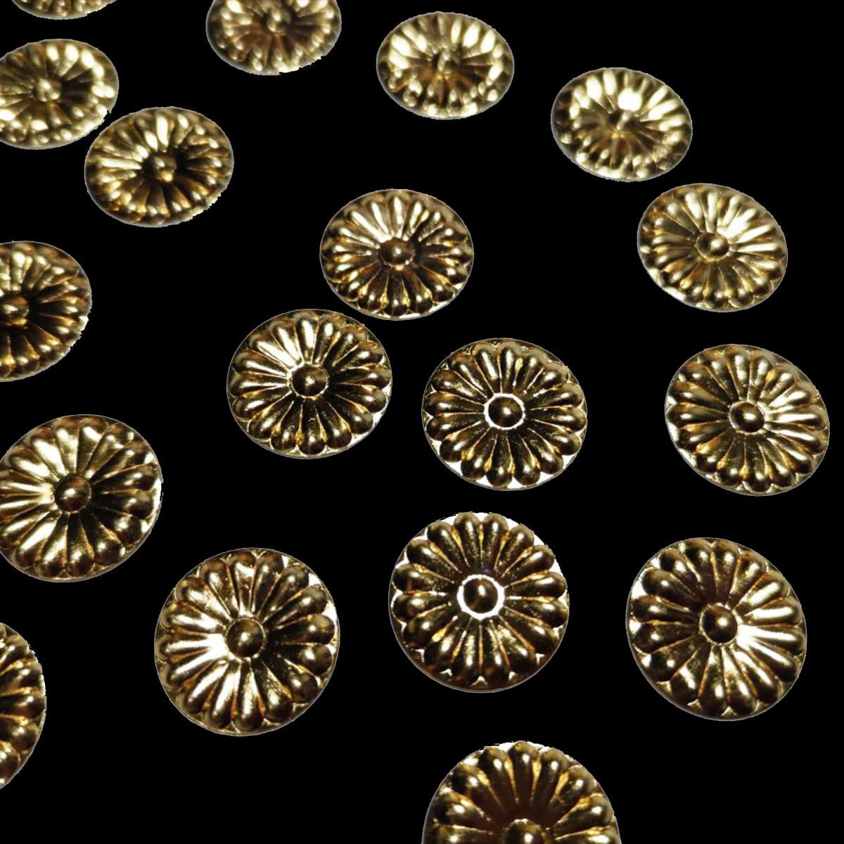 【菊紋金具】4分 x 10枚 神殿、祭り、神輿、仏壇、真鍮金具 | ㈱田中