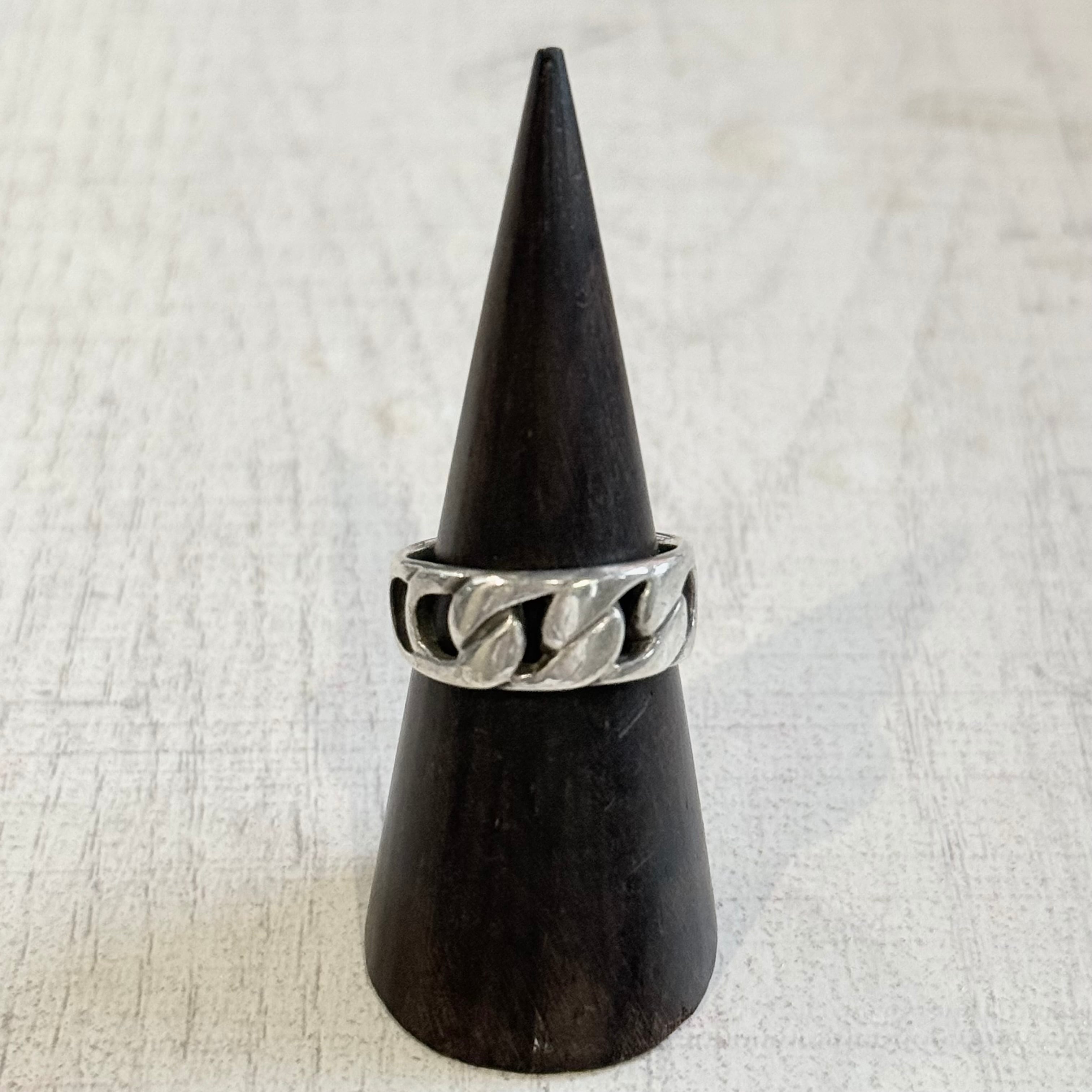 CLASSIC CURB LINK CHAIN RING-SILVER925- チェーンリング