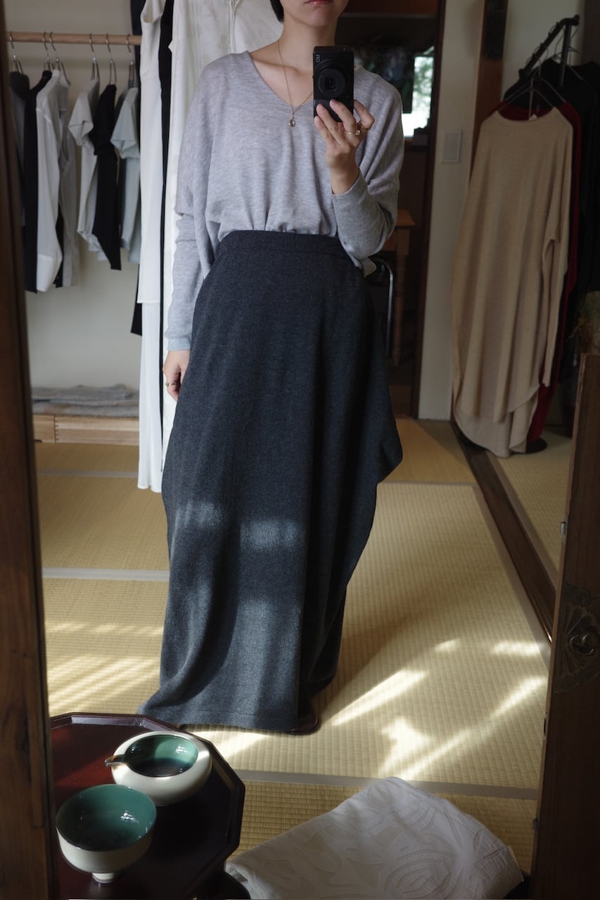 freeman b カシミヤ　ニット　変形スカート FREEMAN--B ビックポケットスカート | physis (ピュシス)