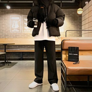 シンプルスタンドカラーパッドブルゾン　1010