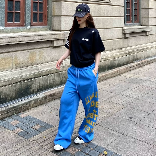 ストリートグラフィックボリューミーフォルムスウェットパンツ 2col R02552