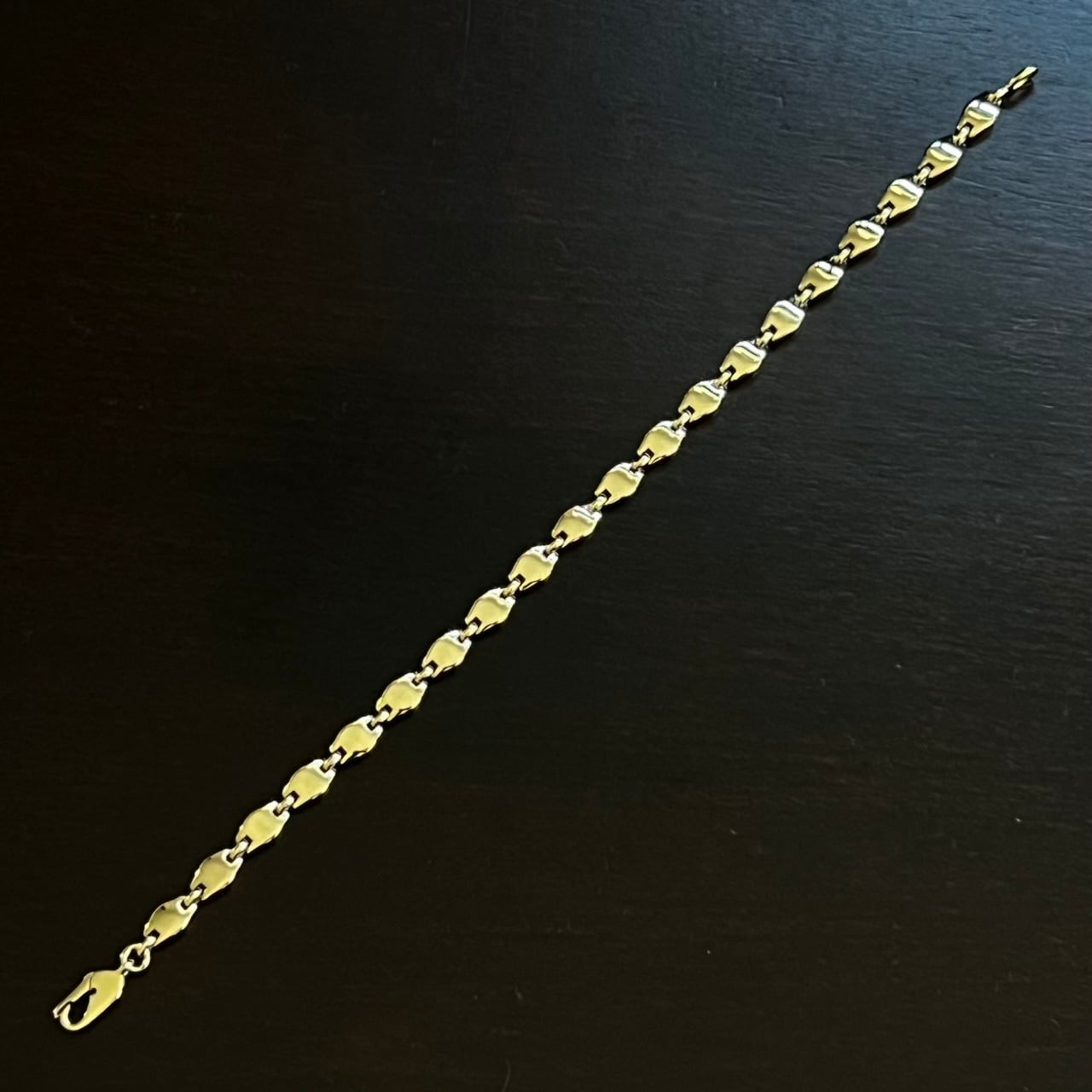 VINTAGE CARTIER 18K Gold Hexagon Link Bracelet | ヴィンテージ