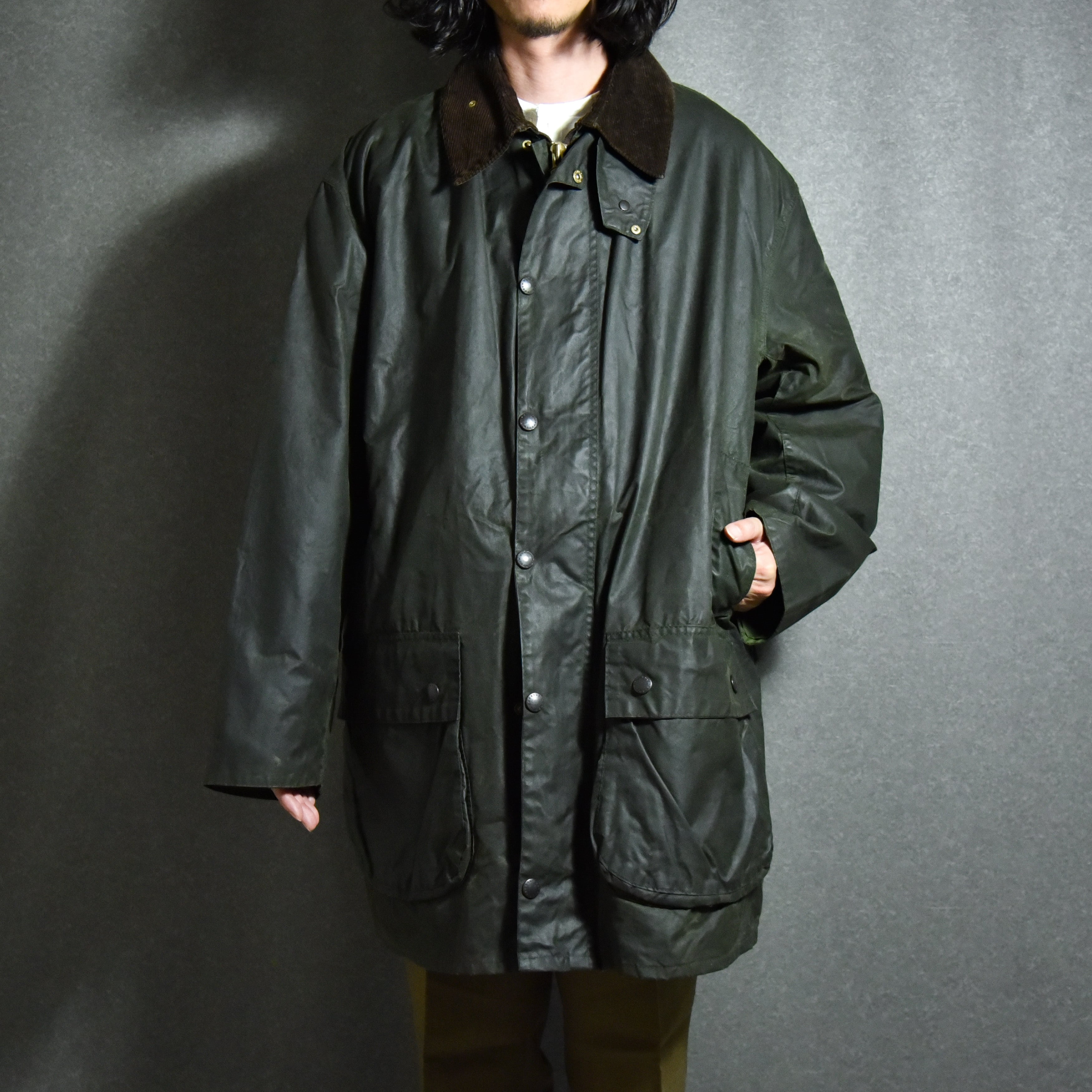 Barbour border C40 セージ 90's | camillevieraservices.com