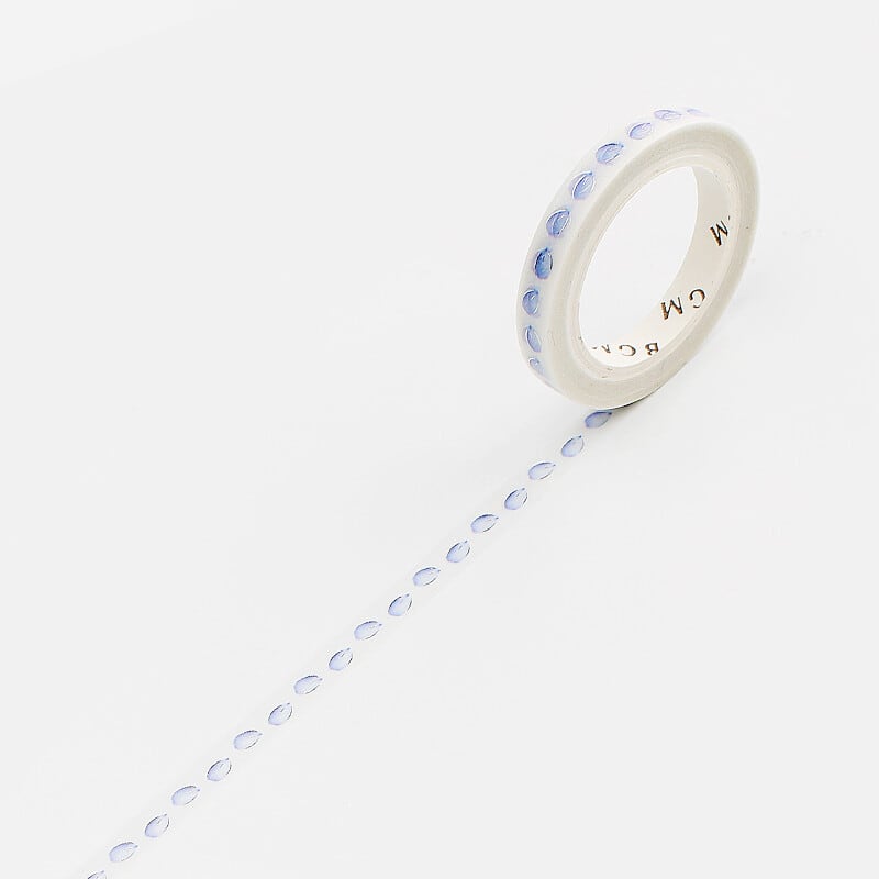 BGM 箔押し 青い花びら 5mm 細マステ BG12