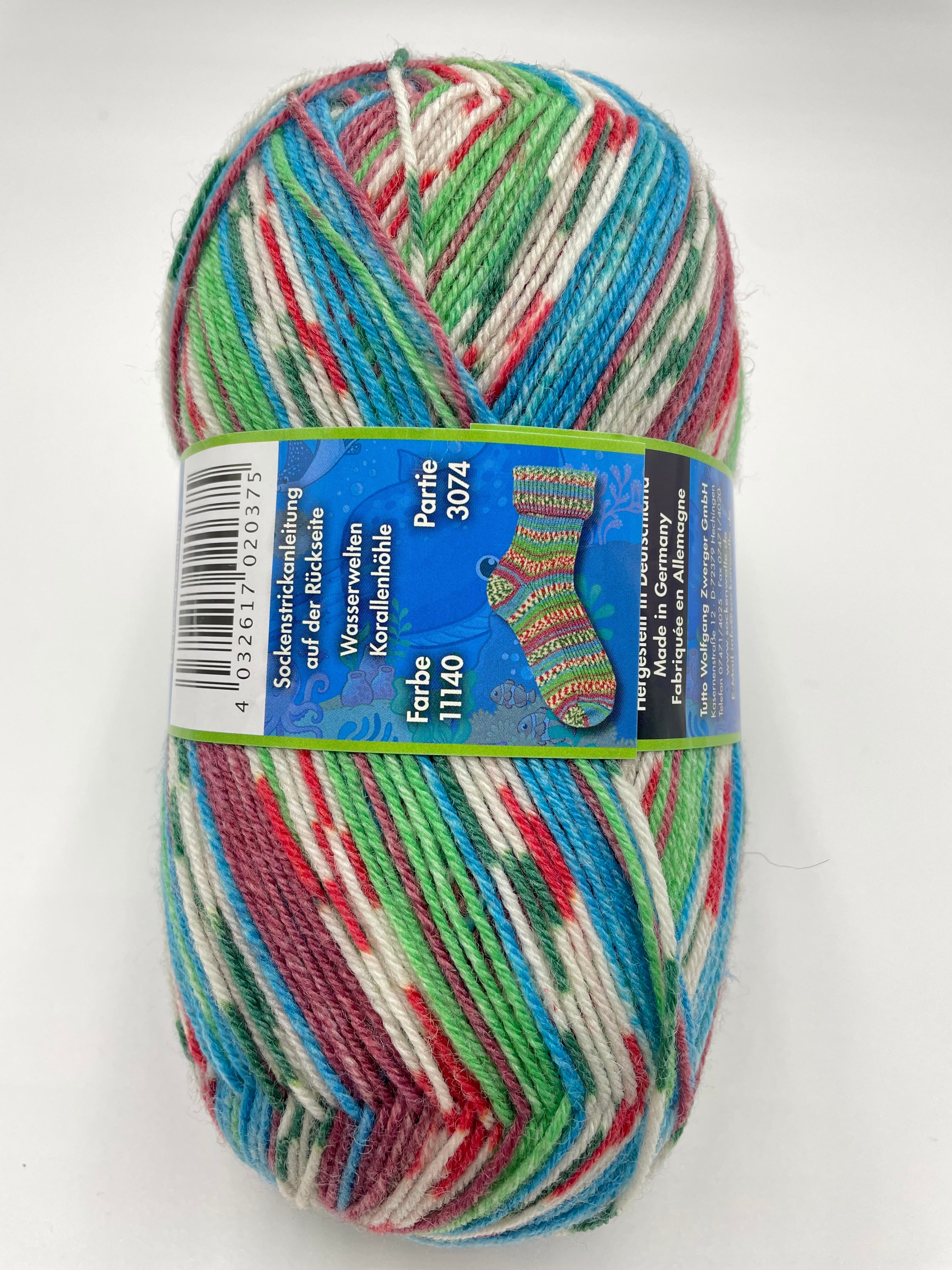 編む手が止まらない毛糸！Opal 『水の世界』11140　4ply/4本撚り