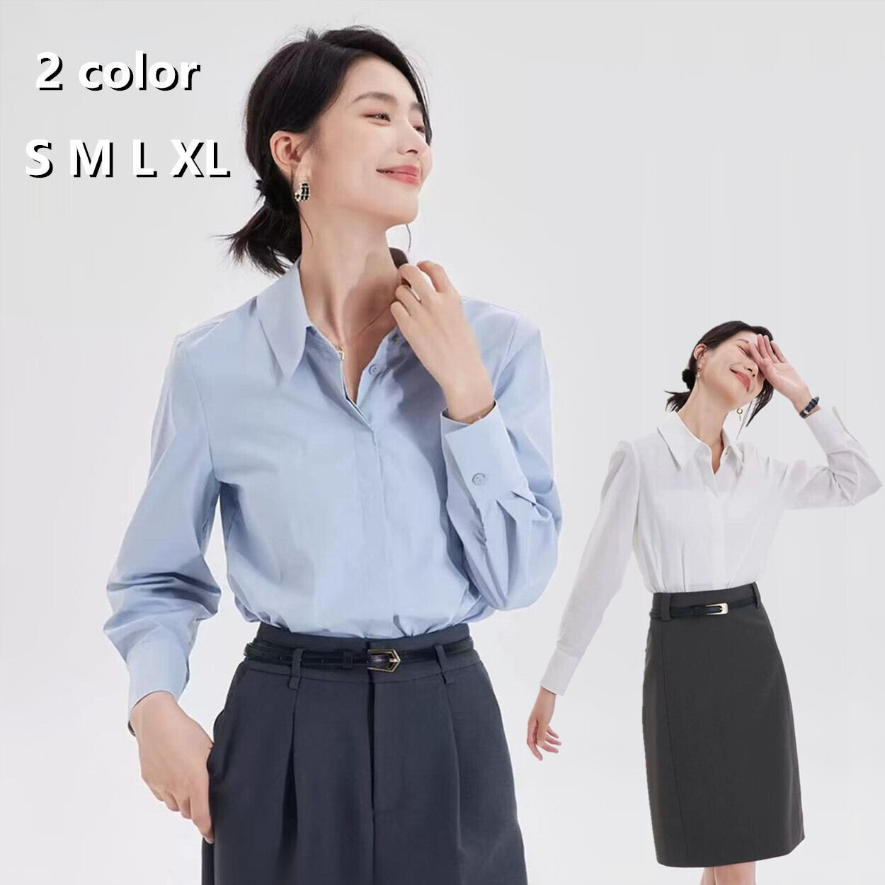 レディースシャツ ブラウス シャツ ビジネス OL 新作 S M L XL | ModeQ