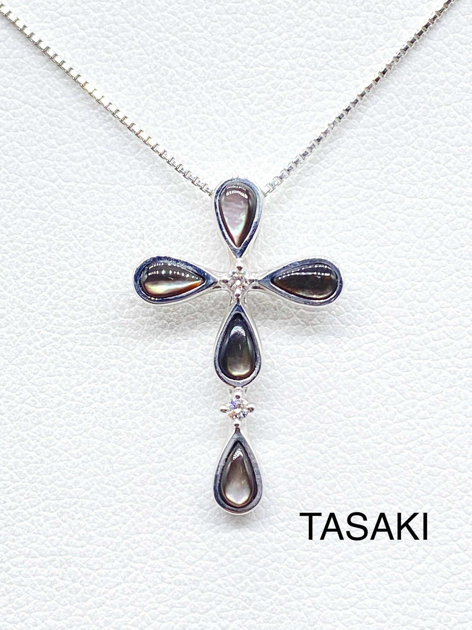 タサキ TASAKI ネックレス 四つ葉クローバー ベネチアンチェーン