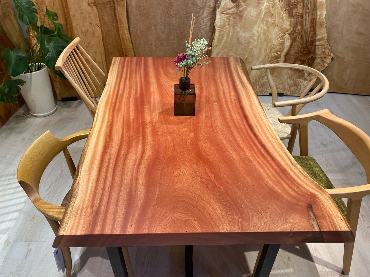 ＃1521■　マホガニー　テーブル　ローテーブル　ダイニング　座卓　一枚板　天板 マホガニー_1400×880-910×67_青山店_テーブル天板/一枚板 231558