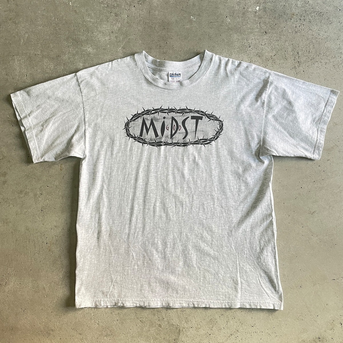 90年代 GOD IN OUR MIDST キリスト教 イバラ メッセージ プリント T 