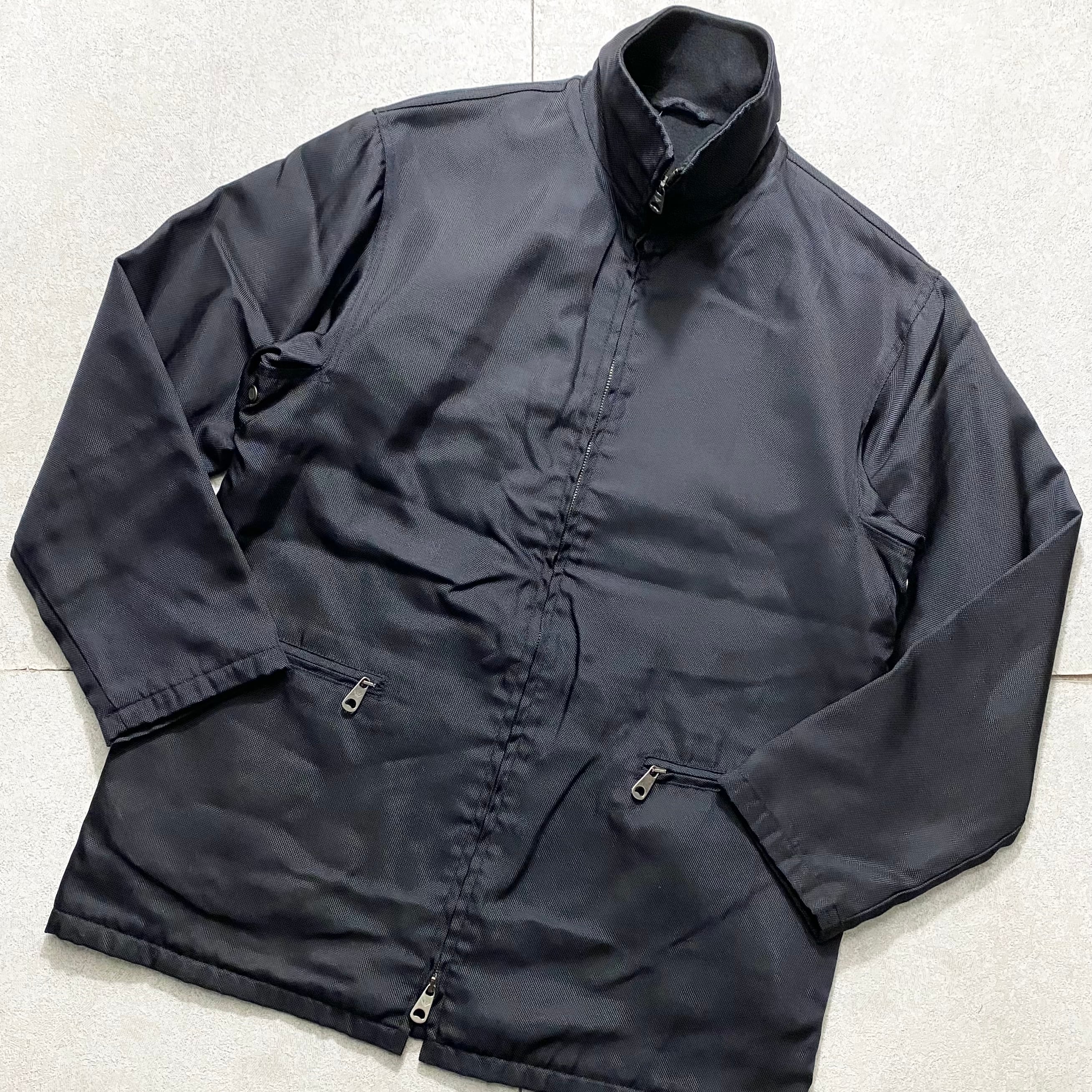 vintage EMPORIO ARMANI black nylon canvas jacket | NOIR ONLINE