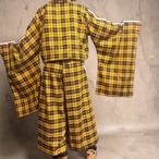 ライン入りチェック羽織りジャケット