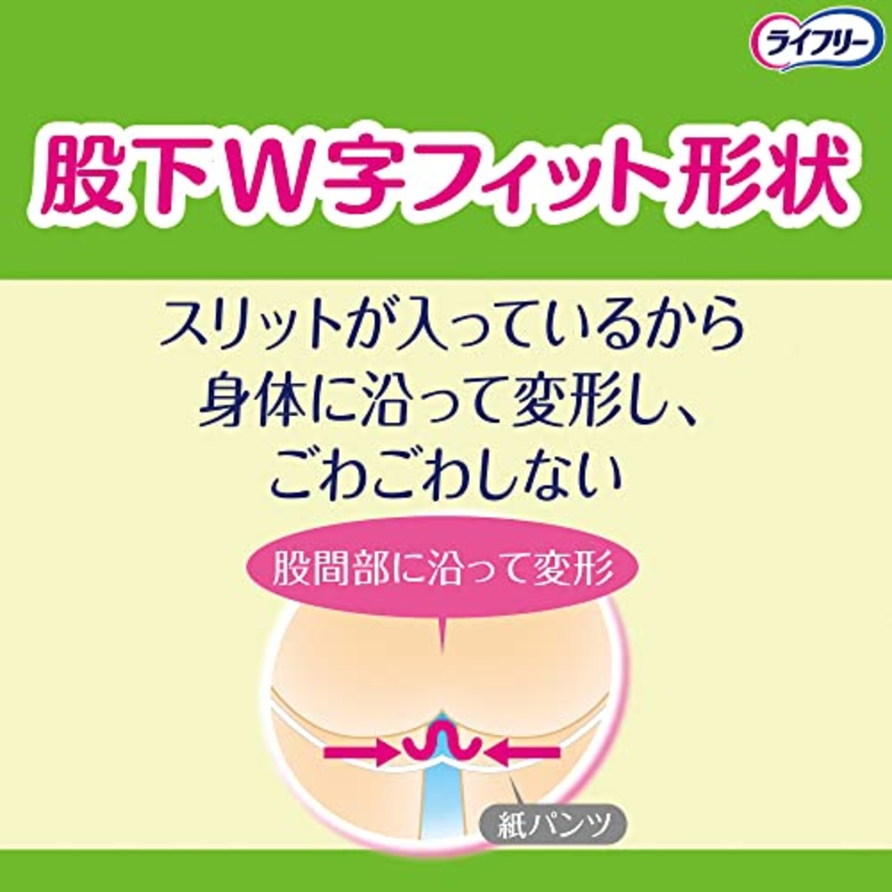 ライフリー ズレずに安心 紙パンツ用尿とりパッド コンパクト 2回吸収 20枚
