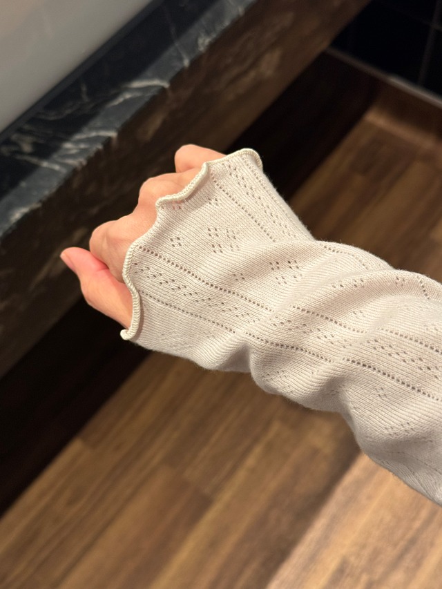 (即納) forest / Eyelet frill cardigan