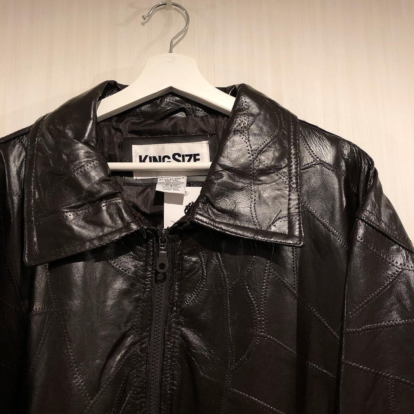 90s KINGSIZE full zip leather jacket【高円寺店】 | What'z up