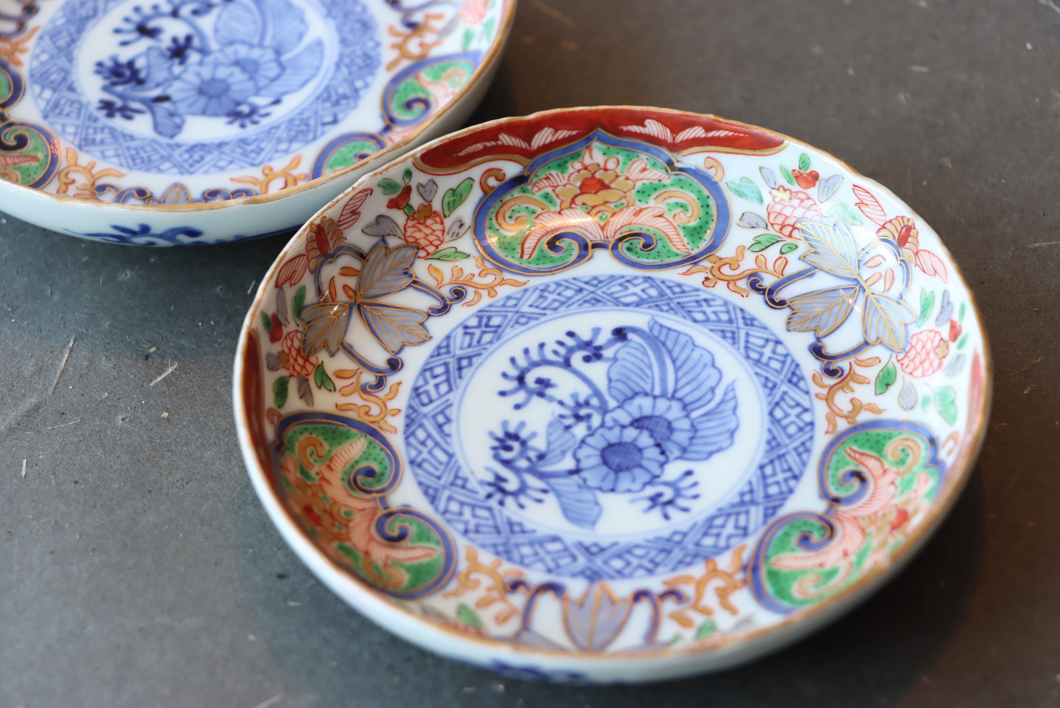 大明万暦 パステル 筆洗 磁皿 茶皿 果皿 工芸品 美術品 置物 小皿/Small plate | (有)新原美術