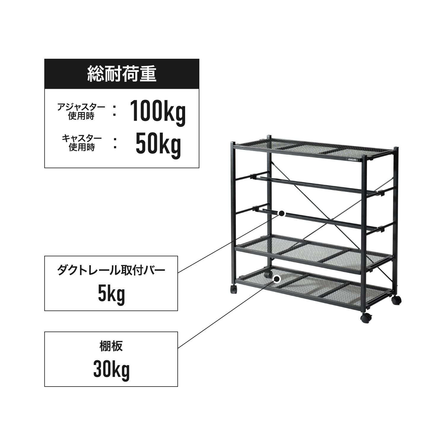BIBILAB(ビビラボ) ビザールプランツラック LPR-800-BK ブラック