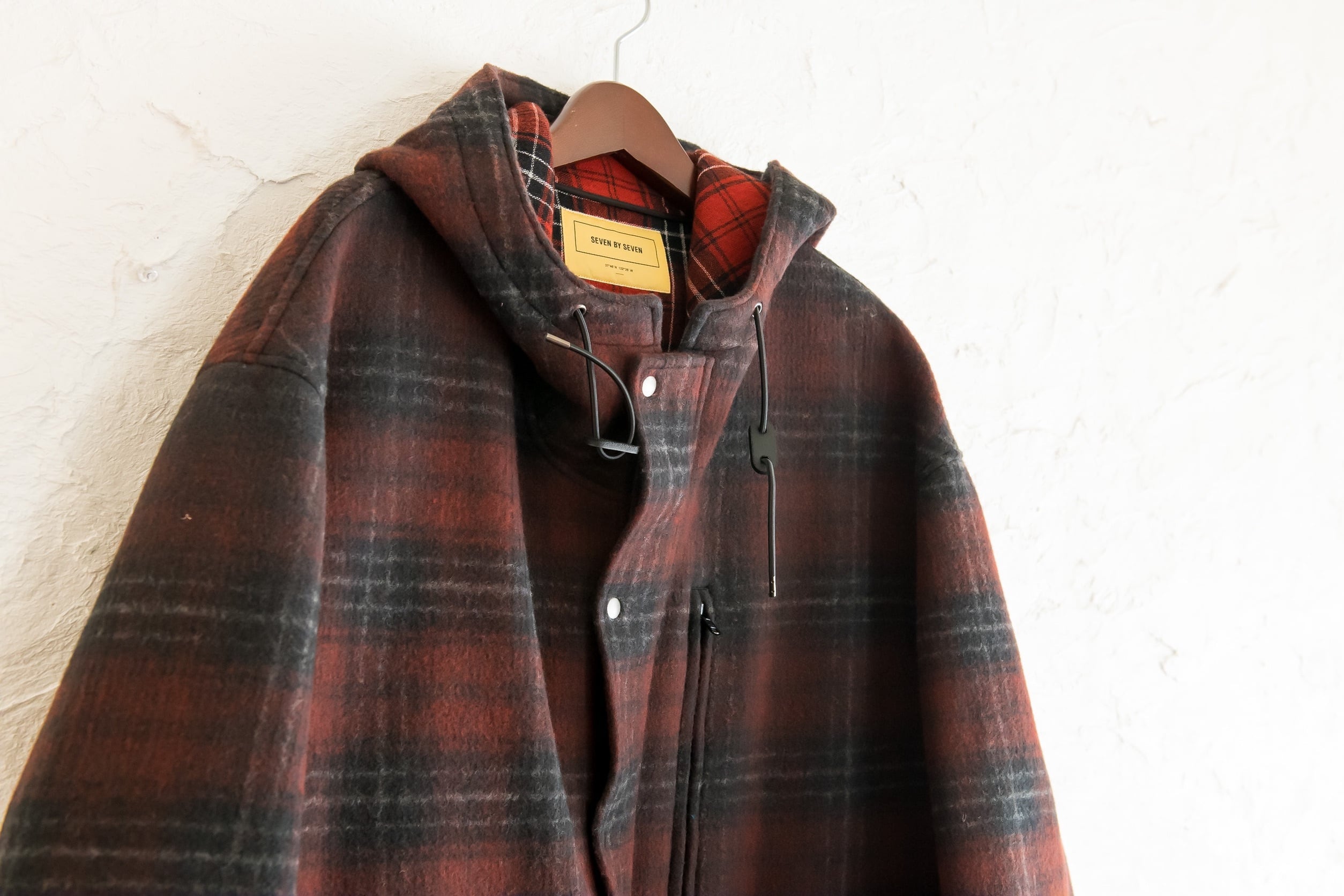 SEVEN BY SEVEN フード付きチェックコート | NOUVEL des HIOC（ヌベル