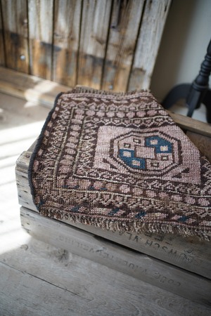 【221】Vintage Afghan Baluch rug 1970's - 1980's