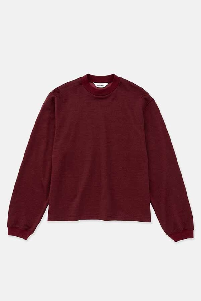 DIGAWEL / Mock neck L/S T-shirt(MAROON)