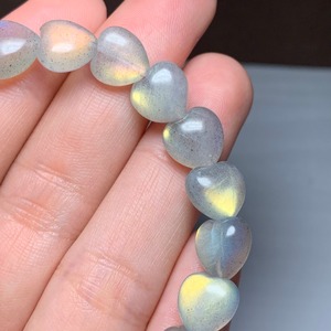 no13.グラデーション風☆ハート・ラブラドライト ブレスレット