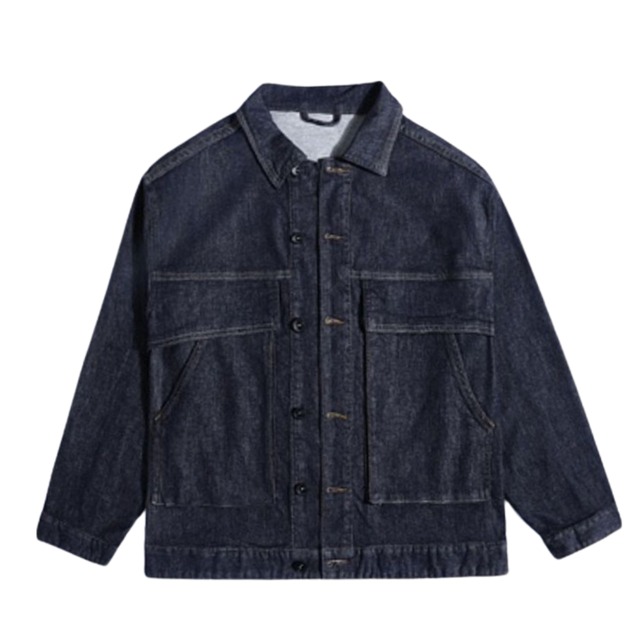 【H0257】Denim work jacket long sleeve jacket
