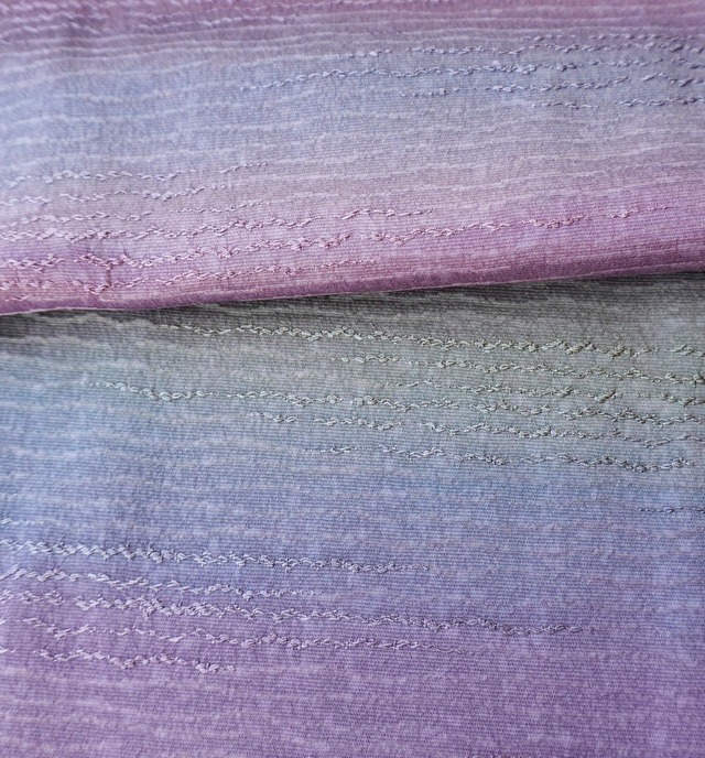 【袷】グラデーションカラー　浮き地紋　小紋