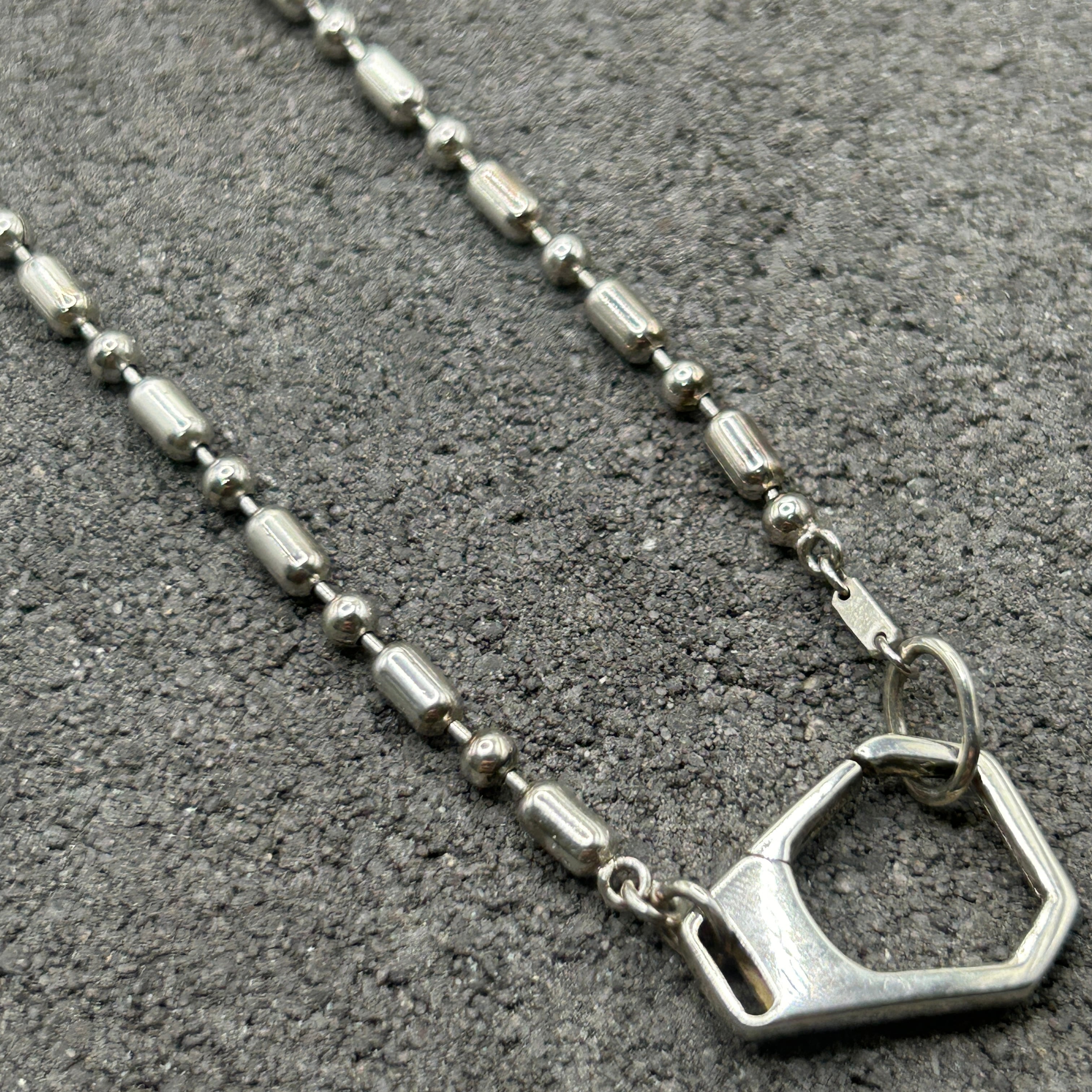 シルバー925 Silver ボールチェーンネックレス/軽研磨仕上げ/50cm