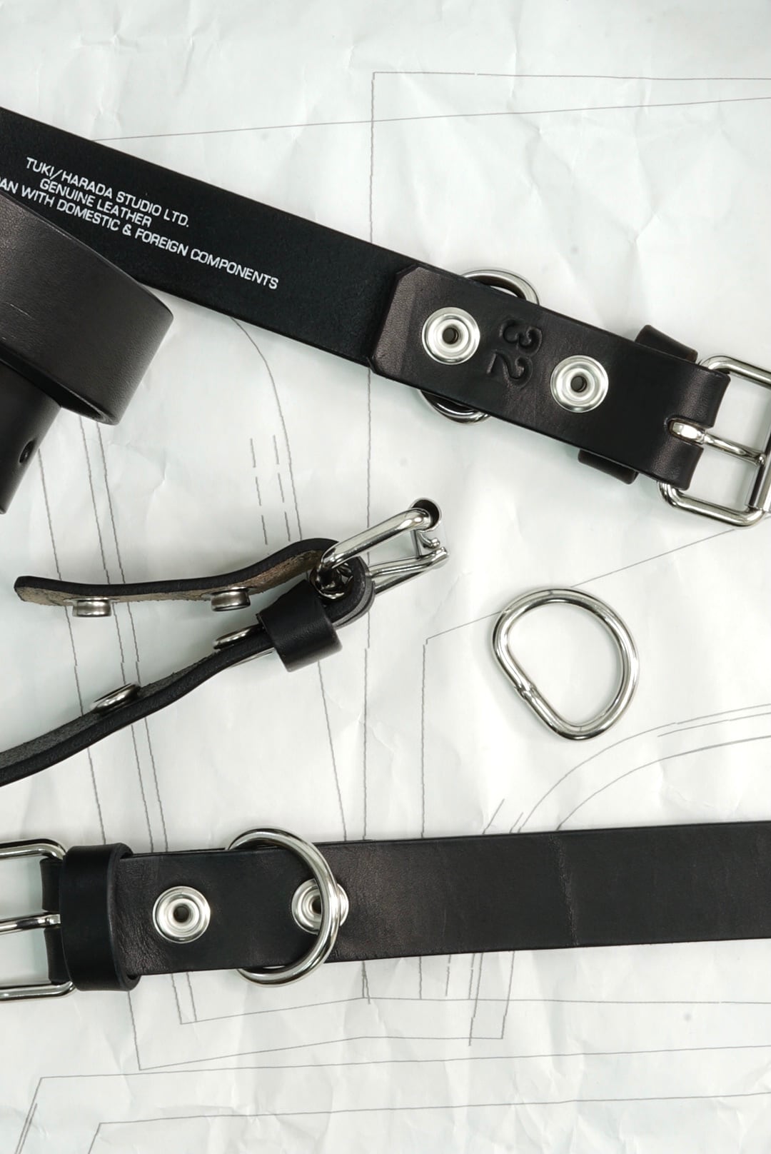 tuki ベルト 32 原田服飾研究所 TUKI - 原田服飾研究所 - DOGGIE BELT 30MM - WHITE | Brownie