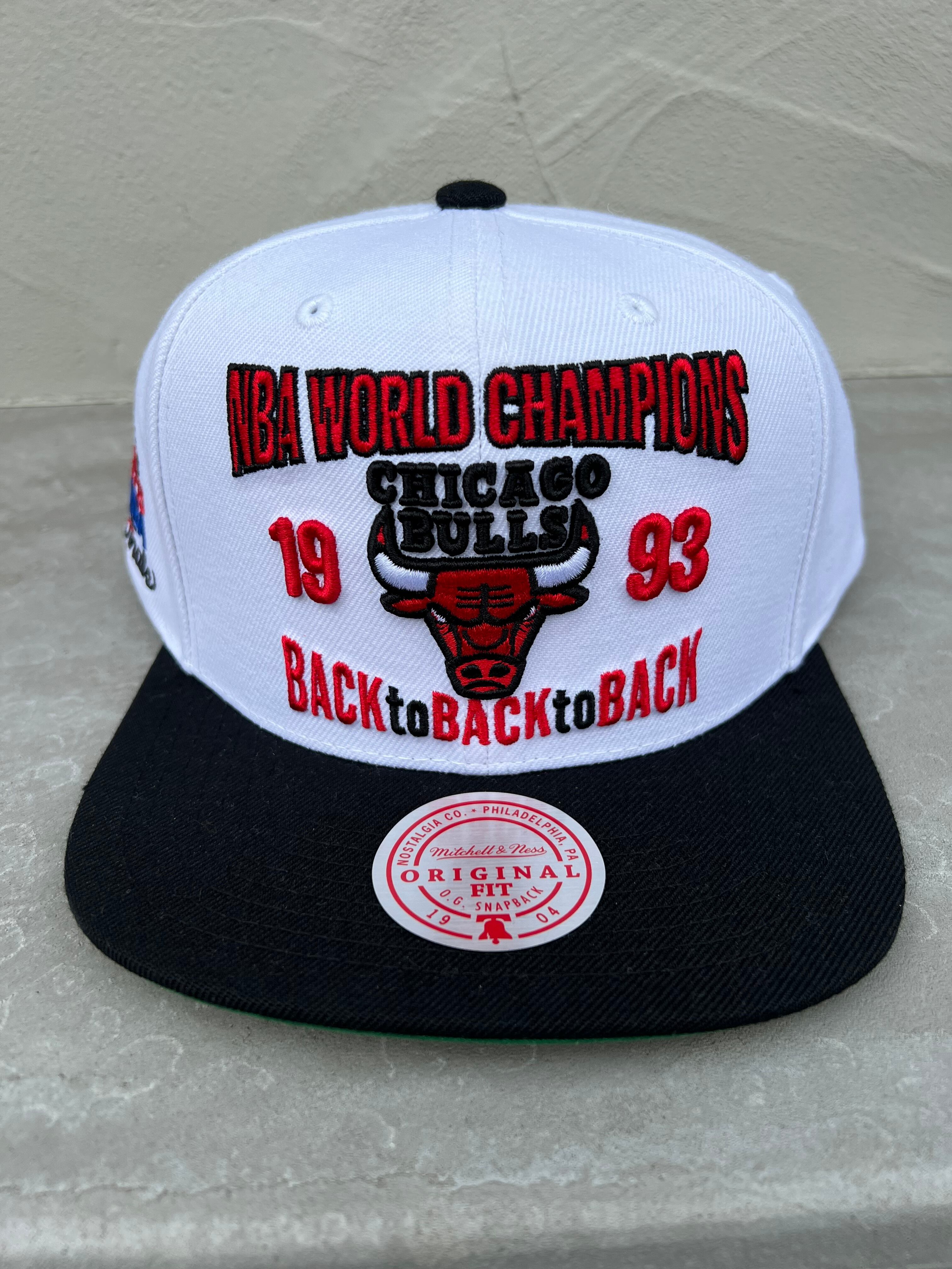 Mitchell & Ness CHICAGO BULUS CHAMPIONS 限定CAP 1993 Whitexblack