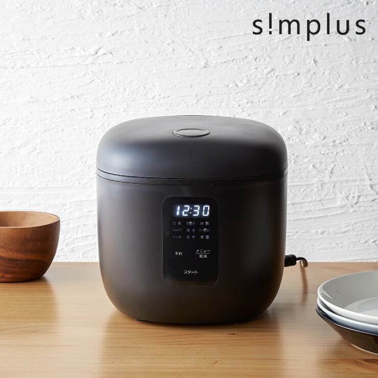 Simplus シンプラス マイコン式 4合炊き炊飯器 Sp Rcmc4 炊飯器 温度センサー付き 保温機能 ヨーグルト ケーキ 一人暮らし 新生活 コンパクト 多機能 多機能炊飯器 4合炊き ホワイト ブラック 白 黒 ごはん 炊飯機 おしゃれ 送料無料 レヴィンチ