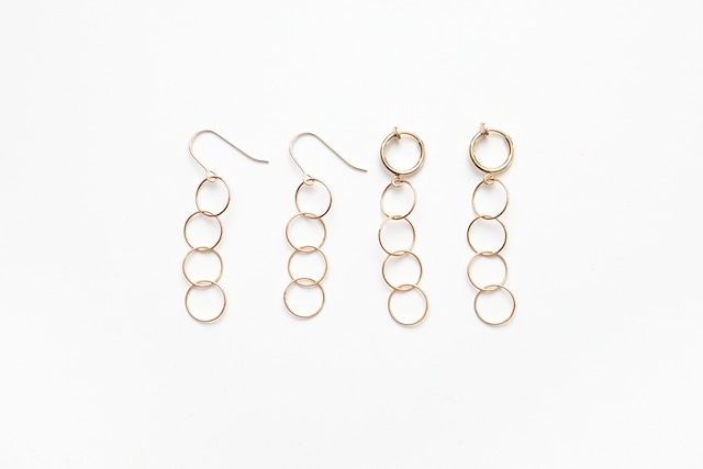 circle link fook & earring