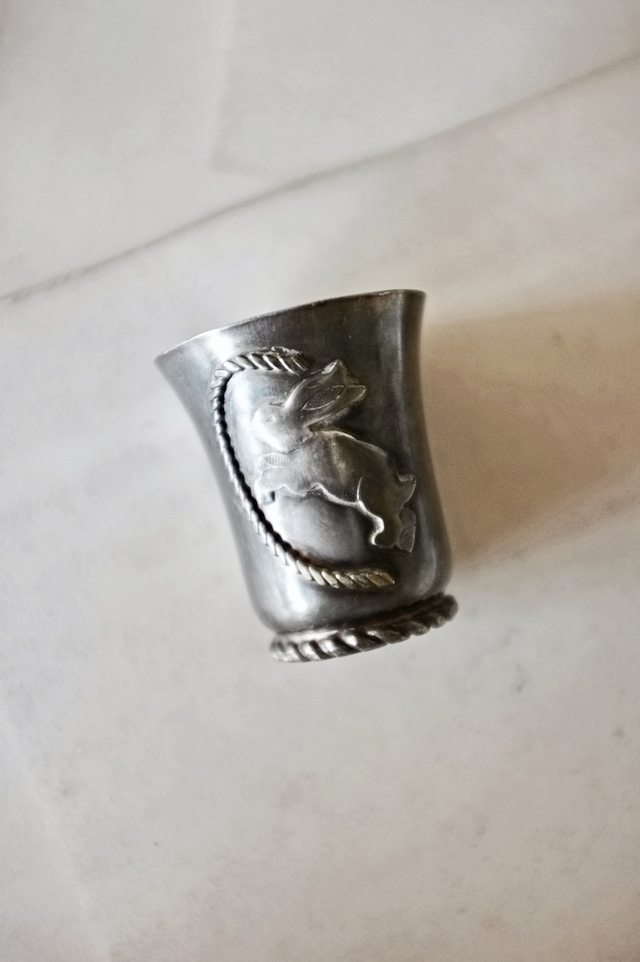 フランス 銀のうさぎとゴブレット シルバープレート アンティーク