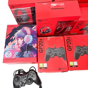 エレコム ゲーミング ゲームパッド ヘッドセット まとめ売り 未チェック品 ジャンク扱い GP20X GP30X等 有線 アソート