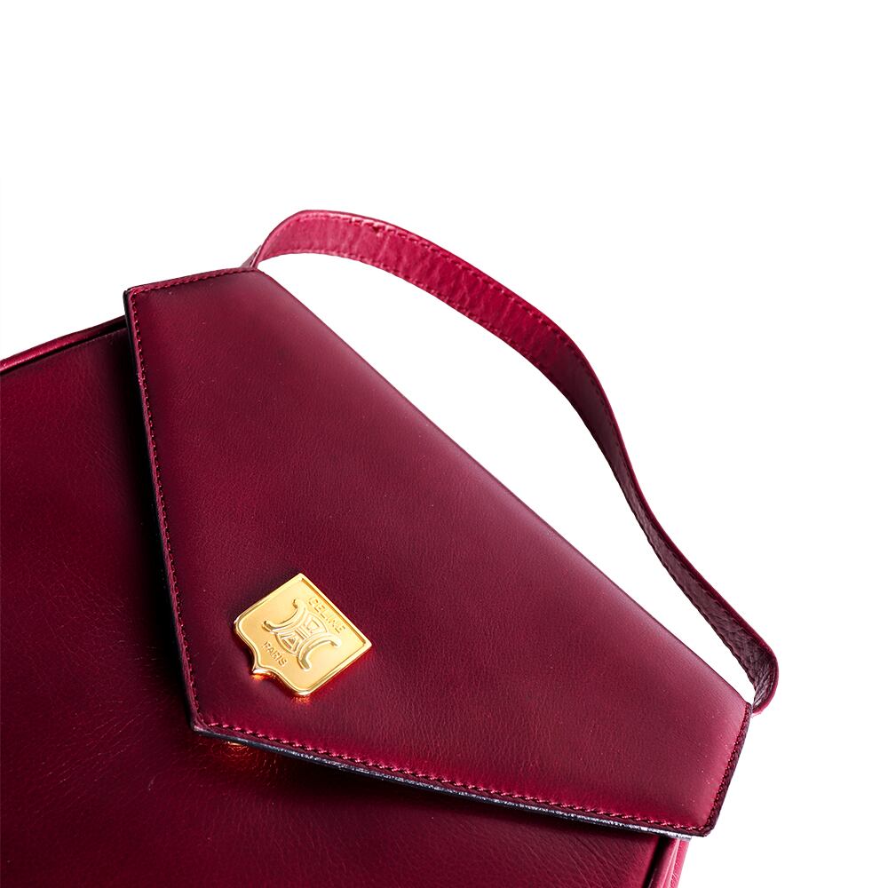Celine セリーヌ トリオンフ ショルダーバッグ レザー ボルドー