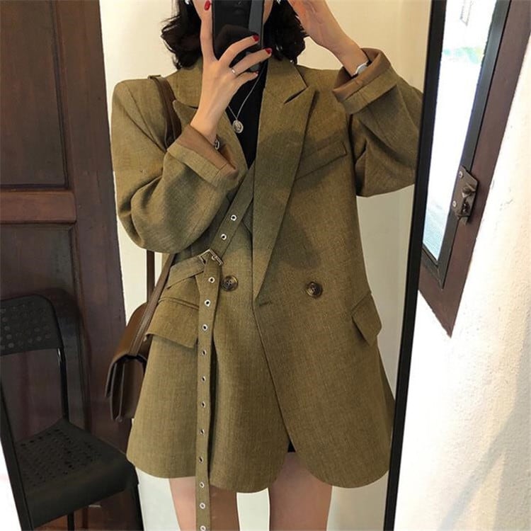 ファッション スモールスーツ トップス ゆったりする コート