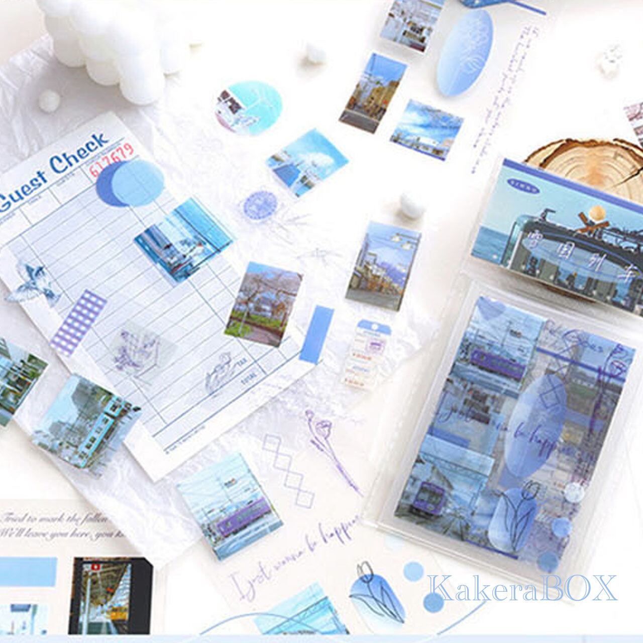 10枚セット手帳デコレーションシール 水色系 | KakeraBOX
