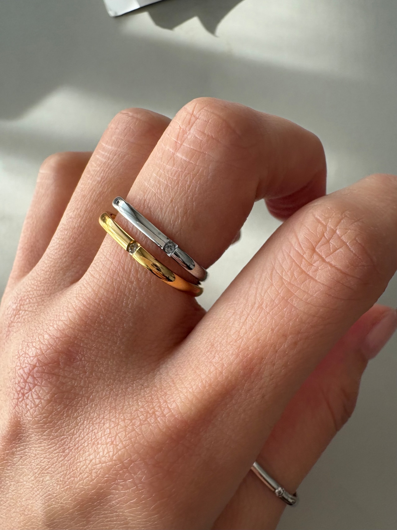 スクエアワンストーンリング