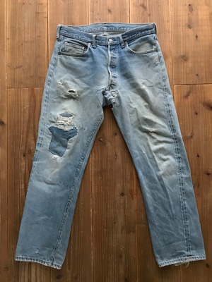 70's Levi's 501 66後期　2ボタン　リペア跡多数