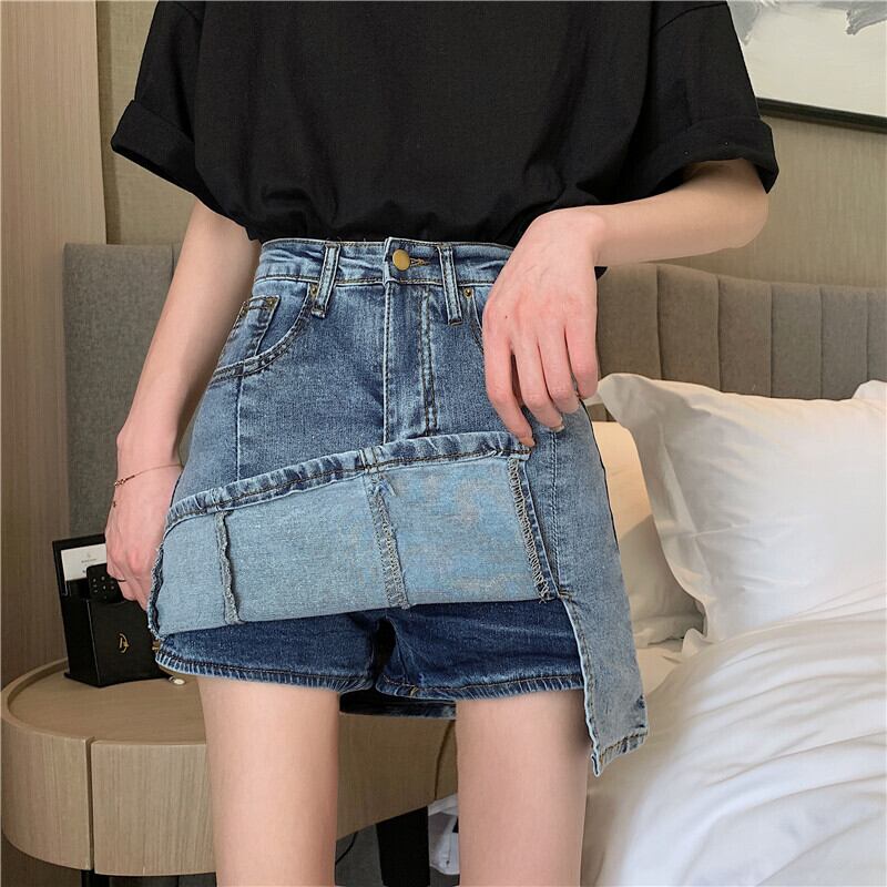 デニムスカート ショートパンツ 韓国ファッション レディース デニムスカート ショートパンツ 韓国ファッション レディース