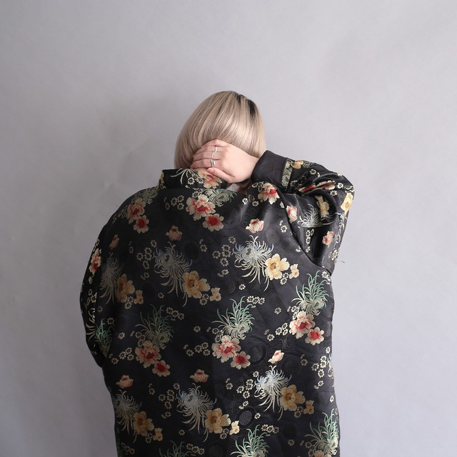 gloss fabric flower embroidery china jacket