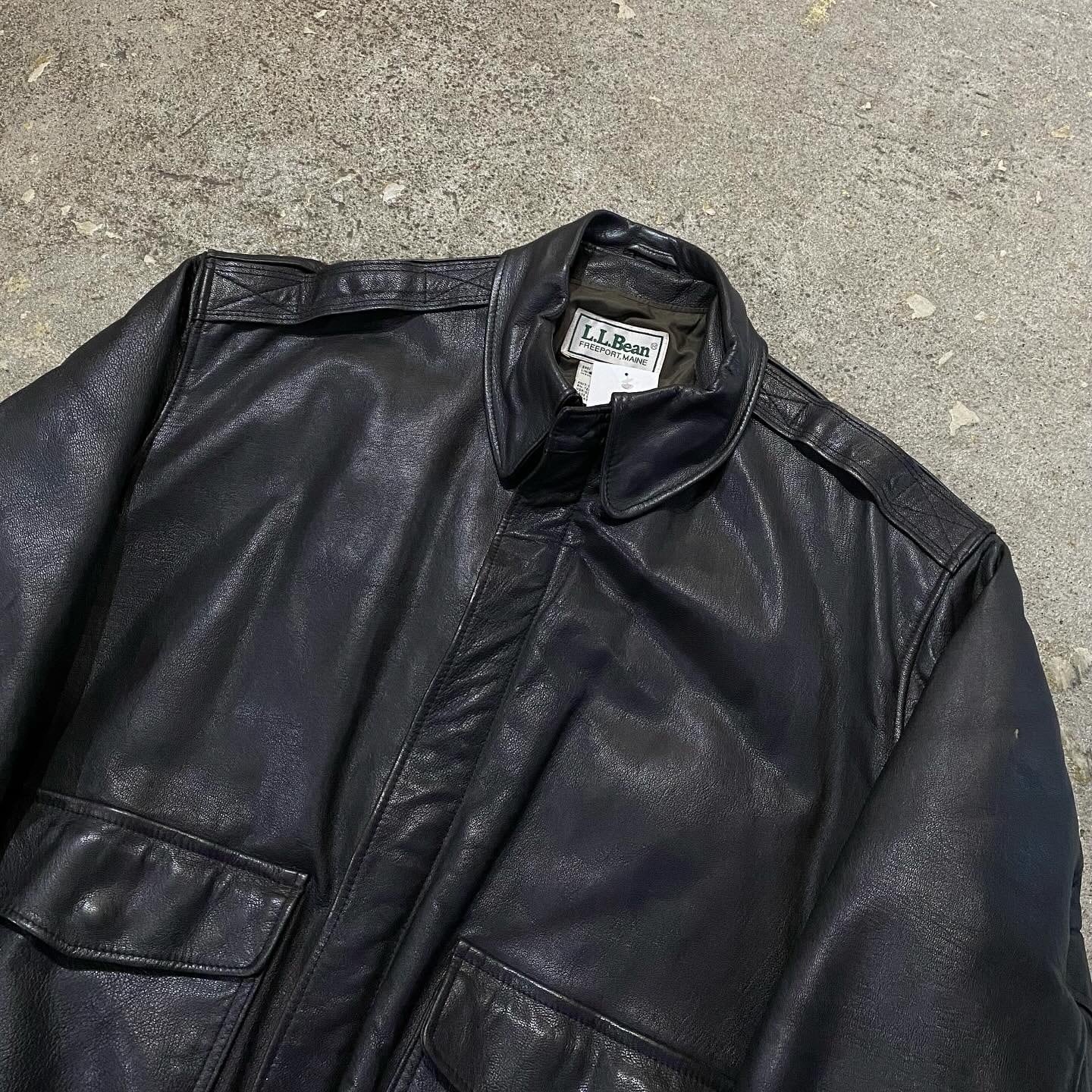 80s〜 L.L.Bean A-2 flight type leather jacket【仙台店】 | What'z up