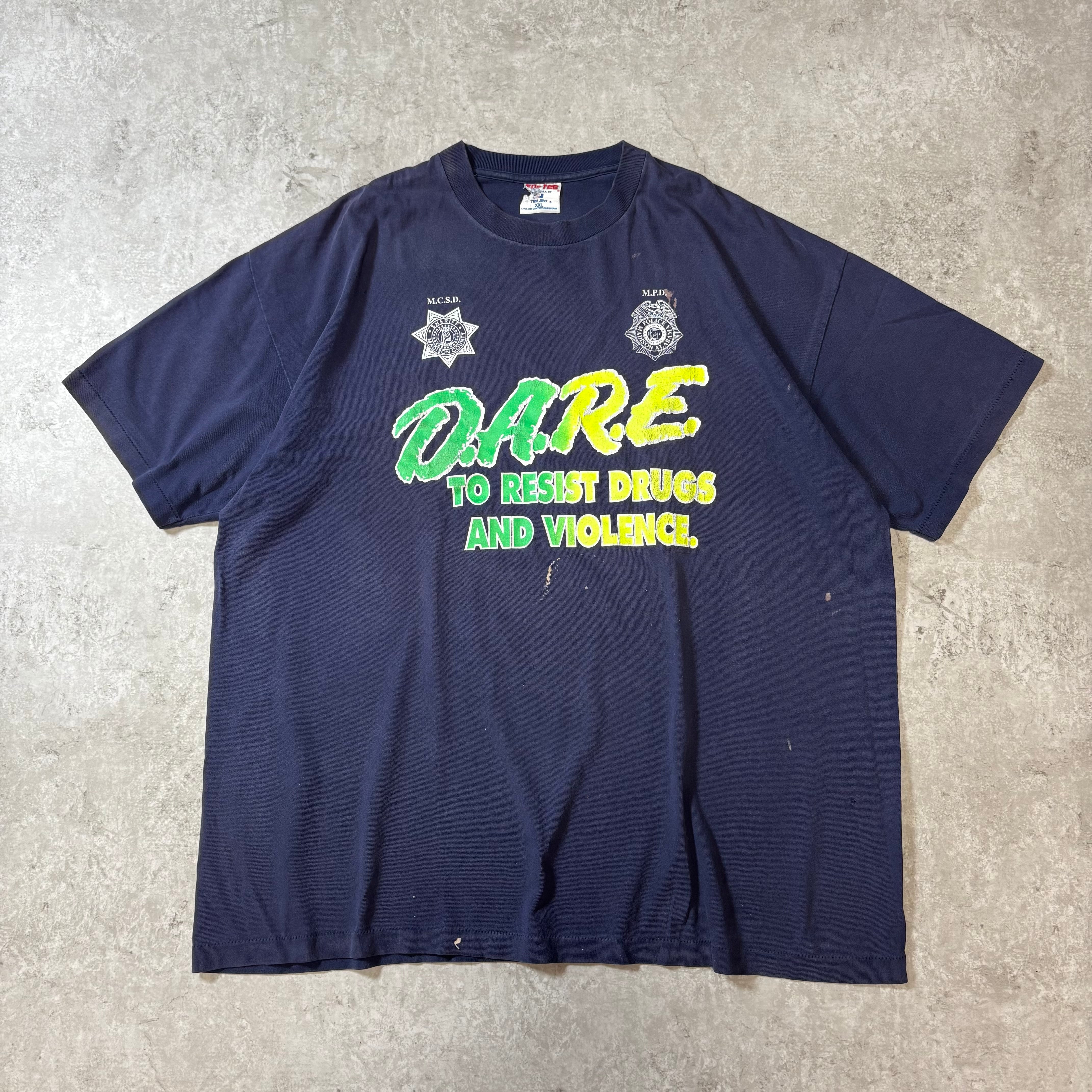 1990s "D.A.R.E" S/S T-shirt "襤褸"