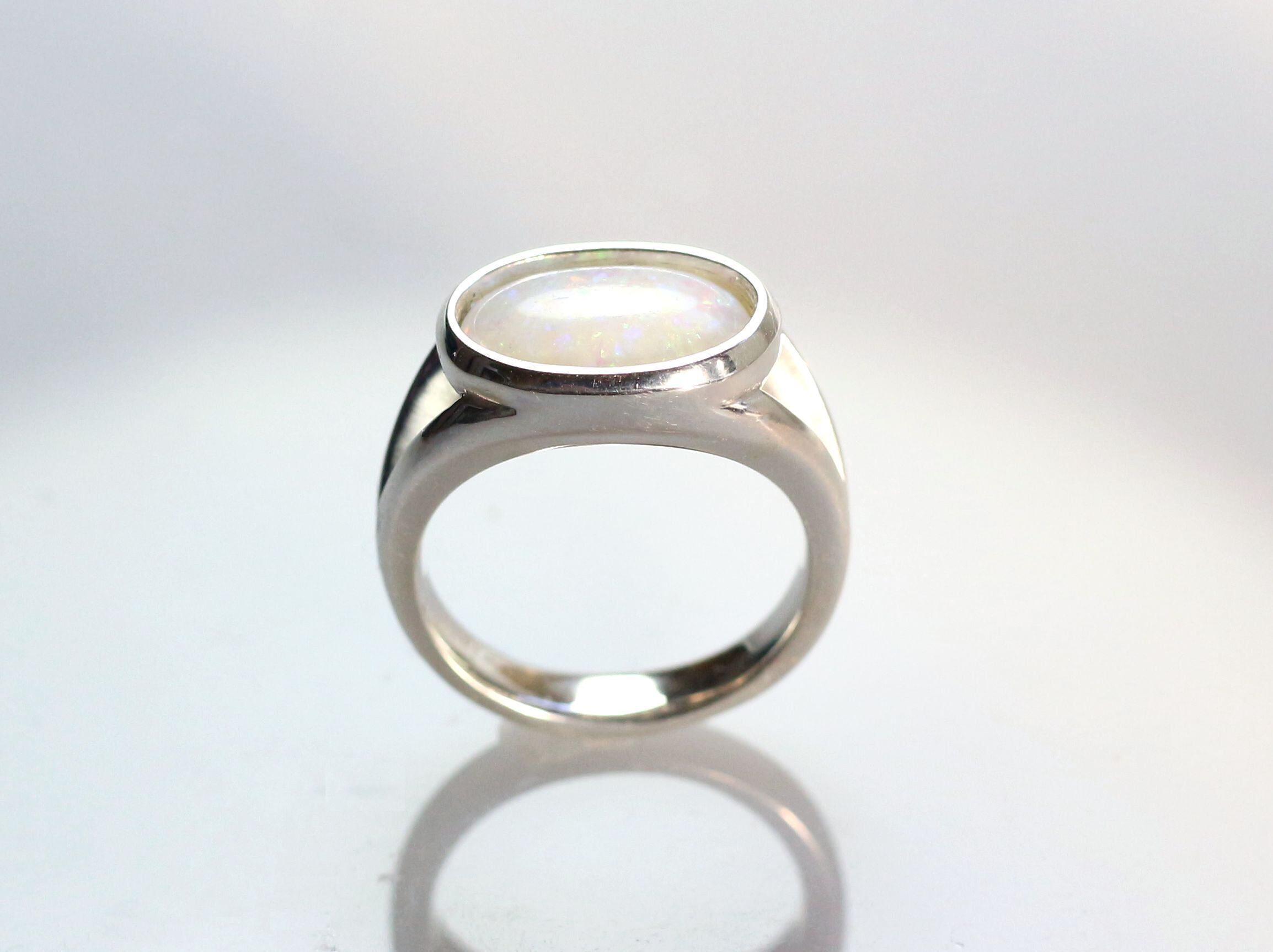 超特大★ホワイトオパール★Silverリング★約13号 ホワイトオパールリング 1.95ct | Atelier Ozaki
