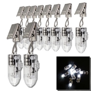 【新着特価】10個セット ロープ LED ライト 祭り 豆電球 転倒防止 ledライト パーティー・テント・庭などに最適 電池付属 (ホワイト)