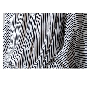 ストライプ柄バルーンスリーブシャツ W01278