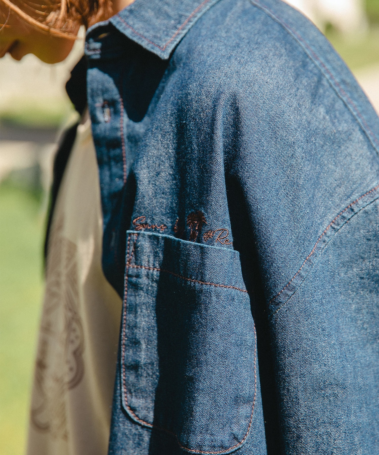 【SUNS】SIDE LINE VINTAGE BIG DENIM SHIRTS［RSS017］