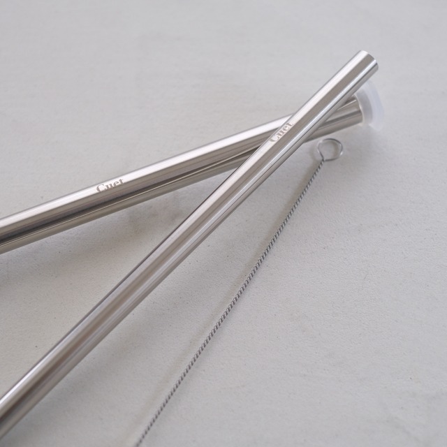 【WIDE set】Stainless Straw (silver)