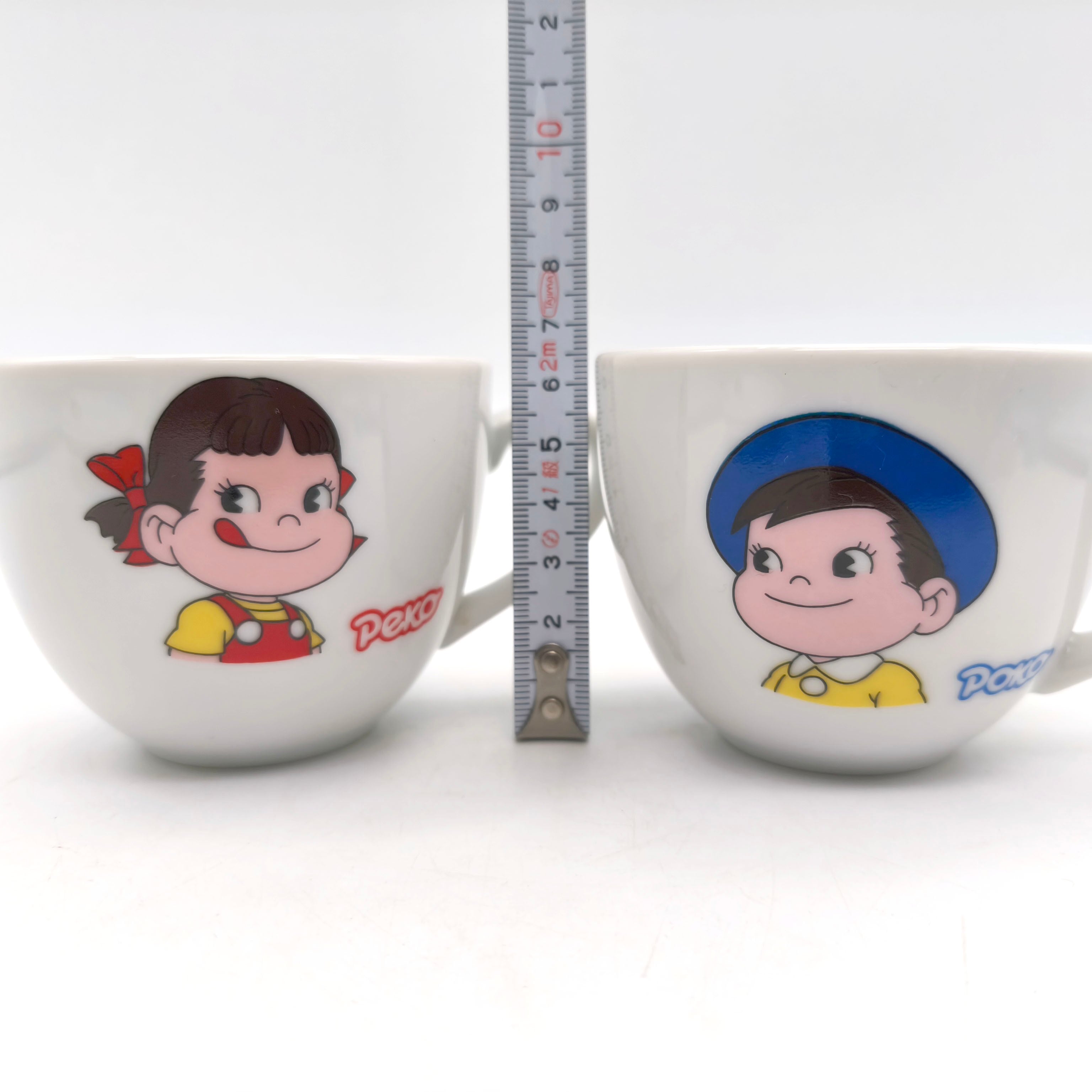 不二家・ペコちゃん・ポコちゃん・ペアカップ＆ソーサー・No.250329-20