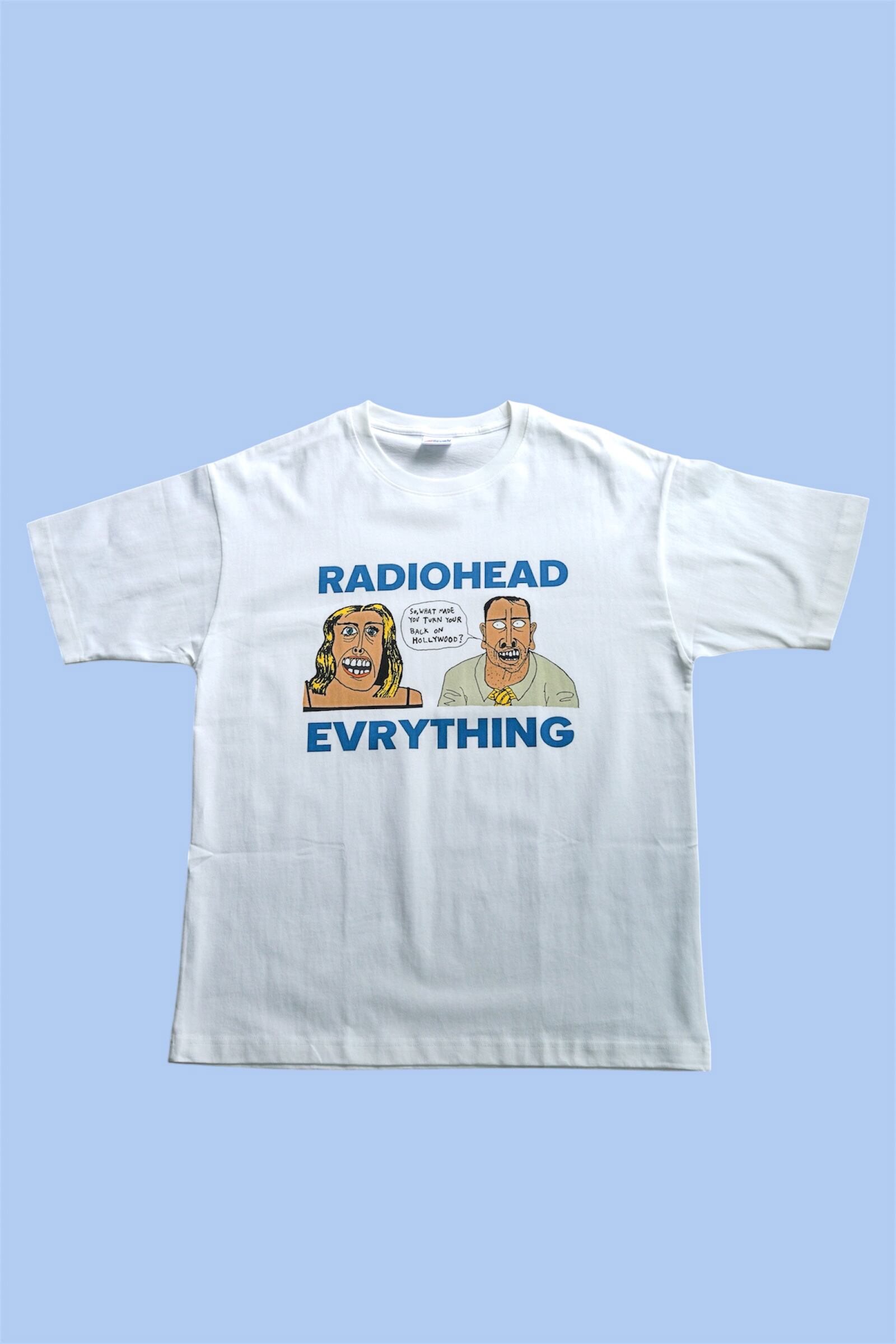 受注予約】RADIOHEAD “EVERYTHING” Graphic Tee White|レディオヘッド グラフィック Tシャツ レプリカ